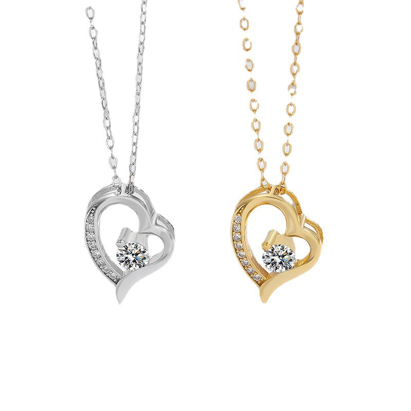 Crystal Heart Pendant Necklace