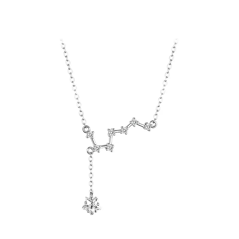 925 Sterling Silver Big Dipper Pendant Necklace with Tassel