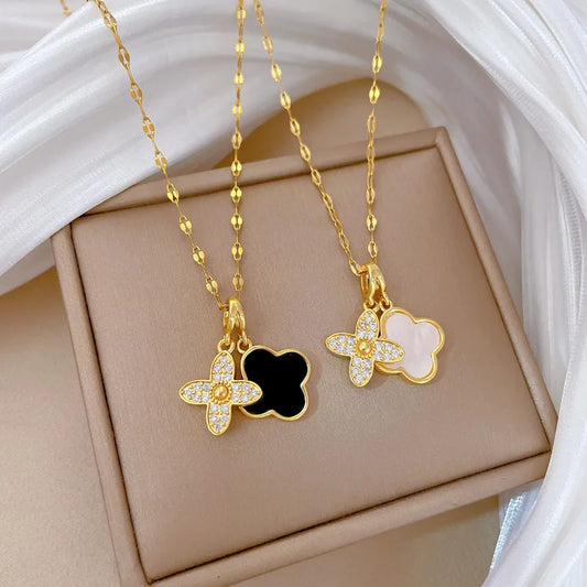 Luxury Floral Four-Leaf Lucky Fashion Necklace