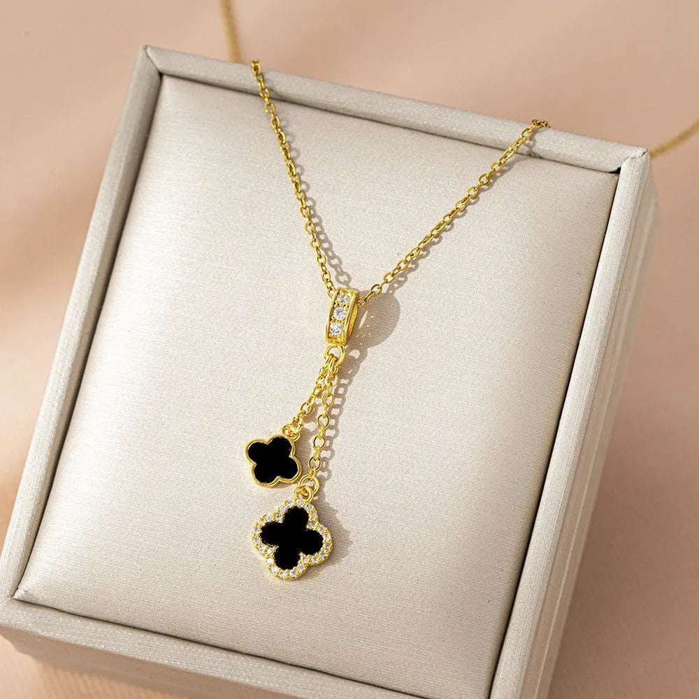 High-Quality Four-Leaf Clover Pendant Necklace - Lucky Charm Jewelry