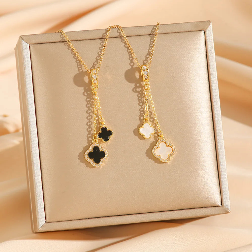 High-Quality Four-Leaf Clover Pendant Necklace - Lucky Charm Jewelry