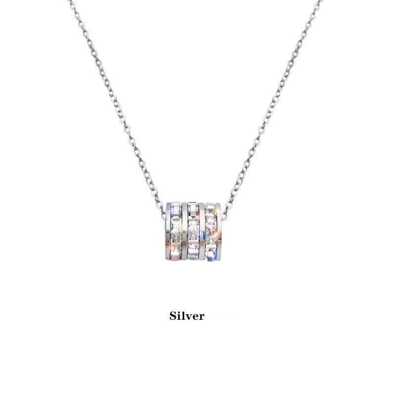 Trendy Women's Radiance Imitation Diamond - Cut Necklace. Modern Women's Stainless Steel Style Diamond-Cut Necklace
